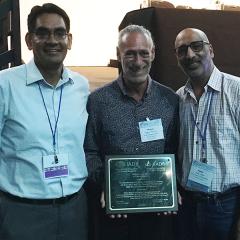 Dr Eduardo Bernabé and Professor Wagner Marcenes from Kings College London with UQ’s Associate Professor Ratilal Lalloo.